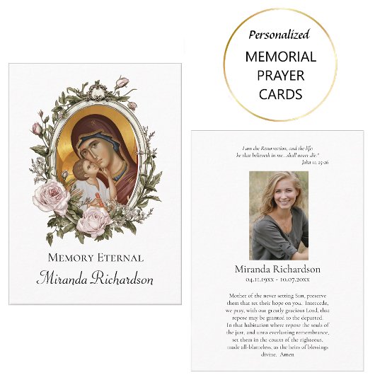 Dusty Pink Roses Wreath Foto Beerdigungskarte Platzkarte