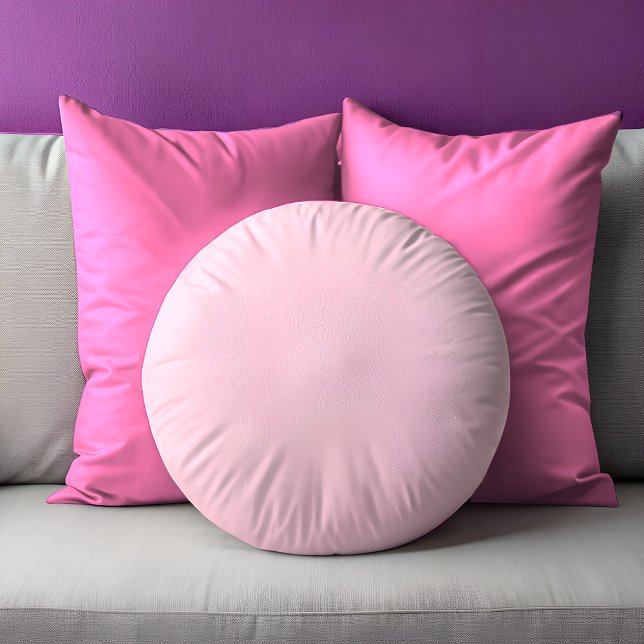 Dusty Pink Round Kissen (Dusty Pink Solid Round Pillow)