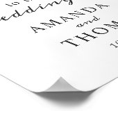 Dusty Pink Rustic Floral Wedding Willkommenszeiche Poster (Ecke)