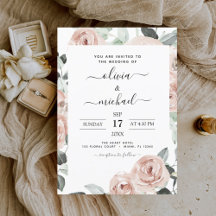 Dusty Pink Sage Green Floral Wedding