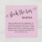 Dusty Pink Script Stock das Bar-Brautparty Begleitkarte (Vorderseite)