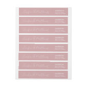 Dusty Pink Script Watermark Wedding Rücksendeadres (Bogen)