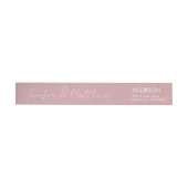 Dusty Pink Script Watermark Wedding Rücksendeadres (Person)