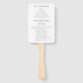 Dusty Pink Set von Hochzeitsfans Fächer (Rückseite)