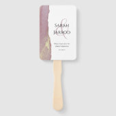 Dusty Pink Set von Hochzeitsfans Fächer (Vorderseite)