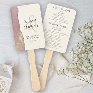 Dusty Pink Set von Hochzeitsfans Fächer