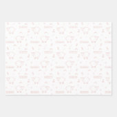 Dusty Pink Sheep Eid Mubarak Kinder Geschenkpapier Set (Vorderseite 2)