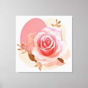 Dusty Pink Single Rose Leinwanddruck