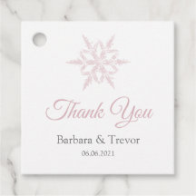 Dusty Pink Snowflakes Winter Wedding Danke