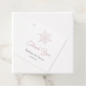 Dusty Pink Snowflakes Winter Wedding Danke Geschenkanhänger (Beispiel)
