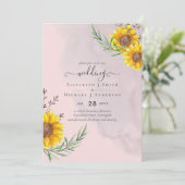 Dusty Pink Sonnenblumen Rustic Boho Wedding (Stehend Vorderseite)