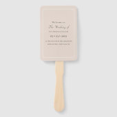 Dusty Pink Square Wedding Program Fans Fächer (Vorderseite)