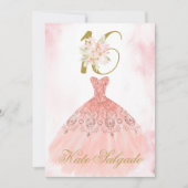 Dusty pink Sweet 16 Einladung (Vorderseite)