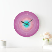 Dusty Pink Swirl/ Aqua Green Center> Wall Clock Große Wanduhr (Zuhause)