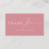Dusty Pink Thank You QR Code Website Visitenkarte (Vorderseite)