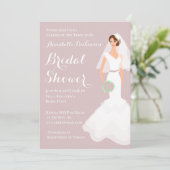 Dusty Pink Thema 2 Einladung (Stehend Vorderseite)