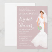 Dusty Pink Thema 2 Einladung (Vorne/Hinten)