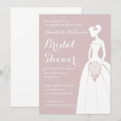 Dusty Pink Theme Einladung (Vorne/Hinten)