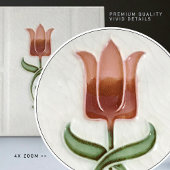 Dusty Pink Tulip Wall Decke Jugendstil Art Gibbons Fliese