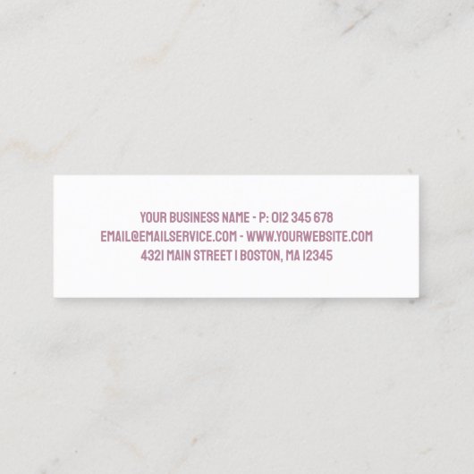 Dusty Pink Typografy Vielen Dank für Ihre Bestellu Treuekarte (Rückseite)