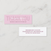 Dusty Pink Typografy Vielen Dank für Ihre Bestellu Treuekarte (Vorne/Hinten)