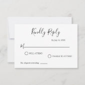 Dusty Pink UAWG Wedding Response Card RSVP Karte (Rückseite)
