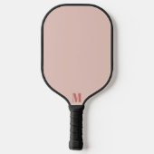 Dusty Pink und Alte Rose Moderne Monogramm Pickleball Schläger (Rückseite)