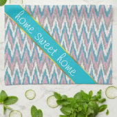 Dusty Pink und Blue iKat Geschirrtuch (Gefaltet)