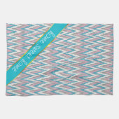 Dusty Pink und Blue iKat Geschirrtuch (Horizontal)