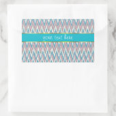 Dusty Pink und Blue iKat Rechteckiger Aufkleber (Tasche)