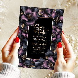 Dusty Pink und Gray Floral Wedding Save the Date Einladung