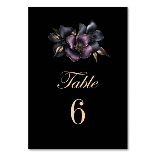 Dusty Pink und Gray Floral Wedding Tischnummer (Rückseite)