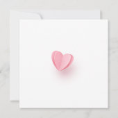 Dusty Pink und Herz Einladung (Rückseite)