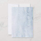 Dusty Pink und Navy Blue Wedding RSVP Karte (Rückseite)