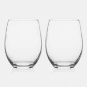 Dusty Pink Vintag Bow Stemless Weinglas Ohne Stiel (Links)