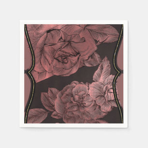 Dusty Pink Vintage Rose Gold Elegante Glam Mauve Serviette