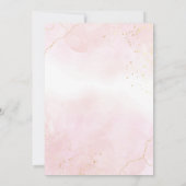 Dusty Pink Wasserfarbe mit Bride Einladung (Rückseite)