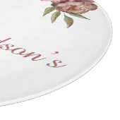 Dusty Pink Watercolor Peony Custom Schneidebrett (Ecke)