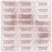 Dusty Pink Watercolor Script Guest Address Labels (Vorderseite)