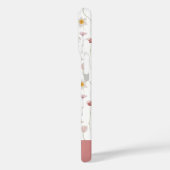 Dusty Pink Watercolor Wildflower Name Case-Mate iPhone Hülle (Rückseite / Links)