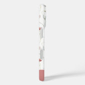 Dusty Pink Watercolor Wildflower Name Case-Mate iPhone Hülle (Rückseite / Rechts)