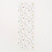 Dusty Pink Watercolor Wildflower Yogamatte (Vorderseite)