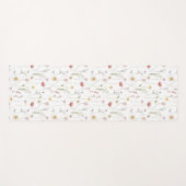 Dusty Pink Watercolor Wildflower Yogamatte (Vorderseite (Horizontal))