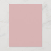 Dusty Pink Wedding Platzkarte DIY (Rückseite)
