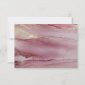 Dusty Pink Wedding RSVP Response Card (Rückseite)