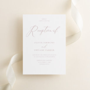 Dusty Pink & White Schöne Hochzeitsempfehlung Einladung