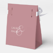 Dusty Pink & White Script Hochzeit Vielen Dank Geschenkschachtel (Rückseite)