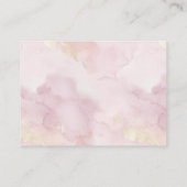 Dusty Pink Wildblume Baby Book Request Card - Boh Begleitkarte (Rückseite)