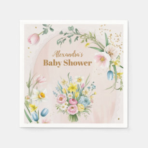 Dusty Pink Wildblume Baby in Bloom Serviette