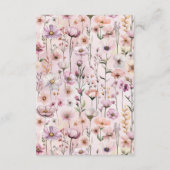 Dusty Pink Wildblume Baby Word Scramble - Boho Fl Begleitkarte (Rückseite)